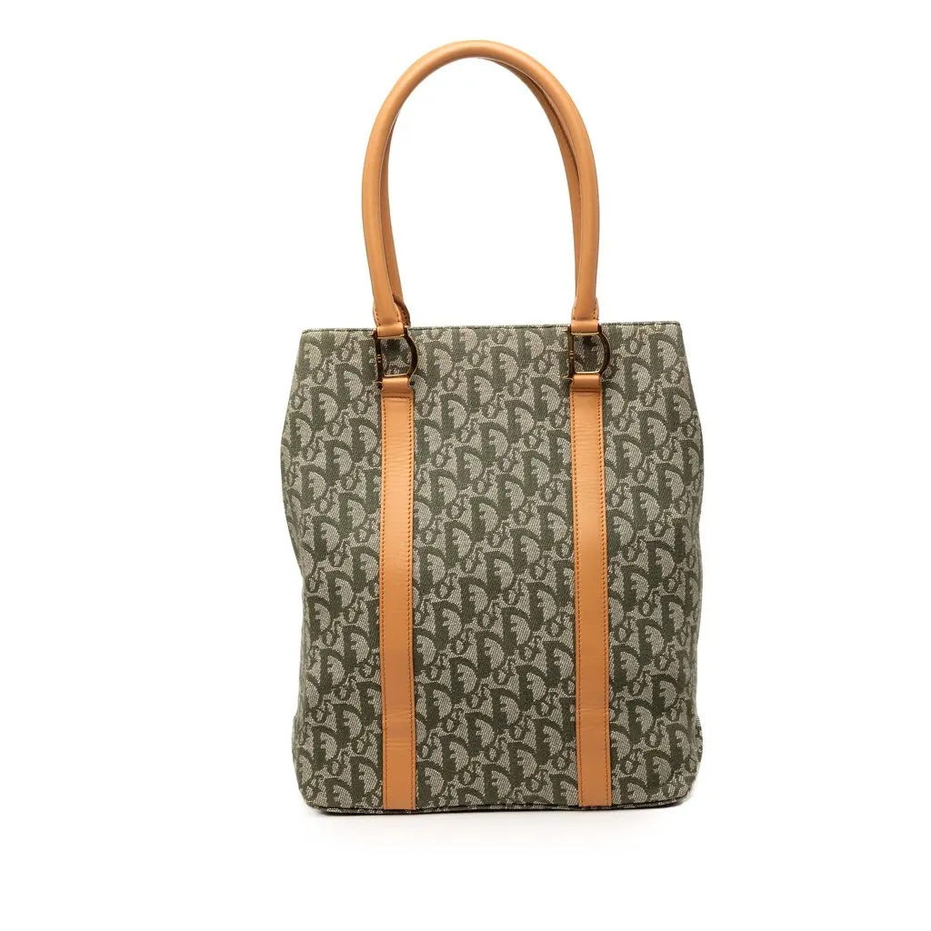 Dior Diorissimo Trotter Canvas Tote Green Very good - Front View