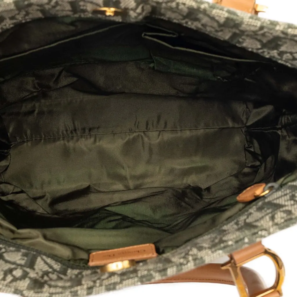 Dior Diorissimo Trotter Canvas Tote Green Very good - Model View