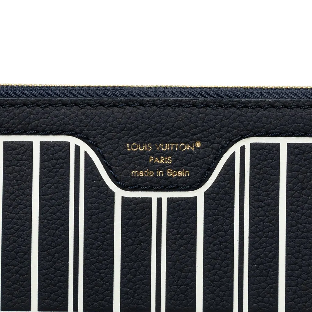 Louis Vuitton Calfskin Neverfull Inside Out MM Pouch Blue Leather Good - Box View
