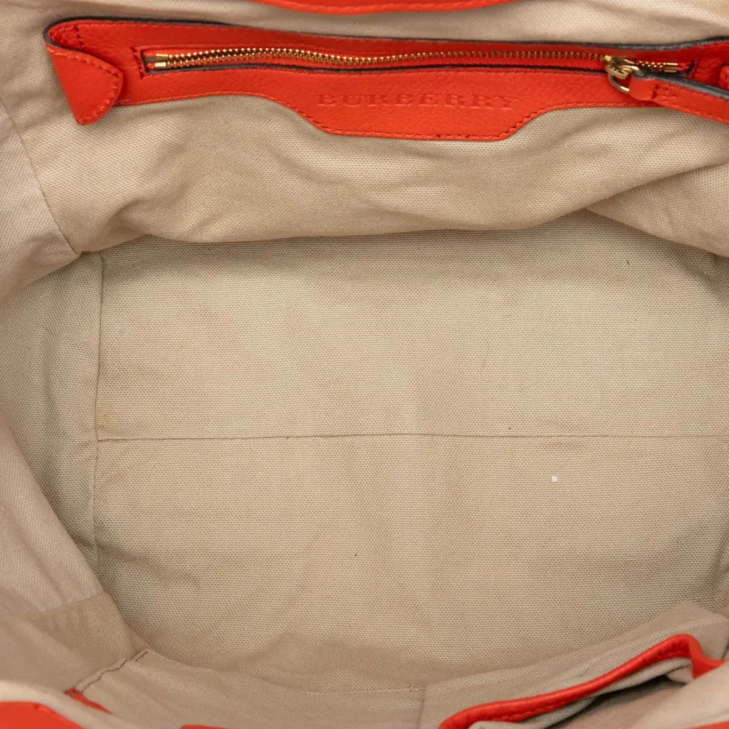 Burberry Small House Check Canvas Bridle Canterbury Tote Brown Very good - Model View