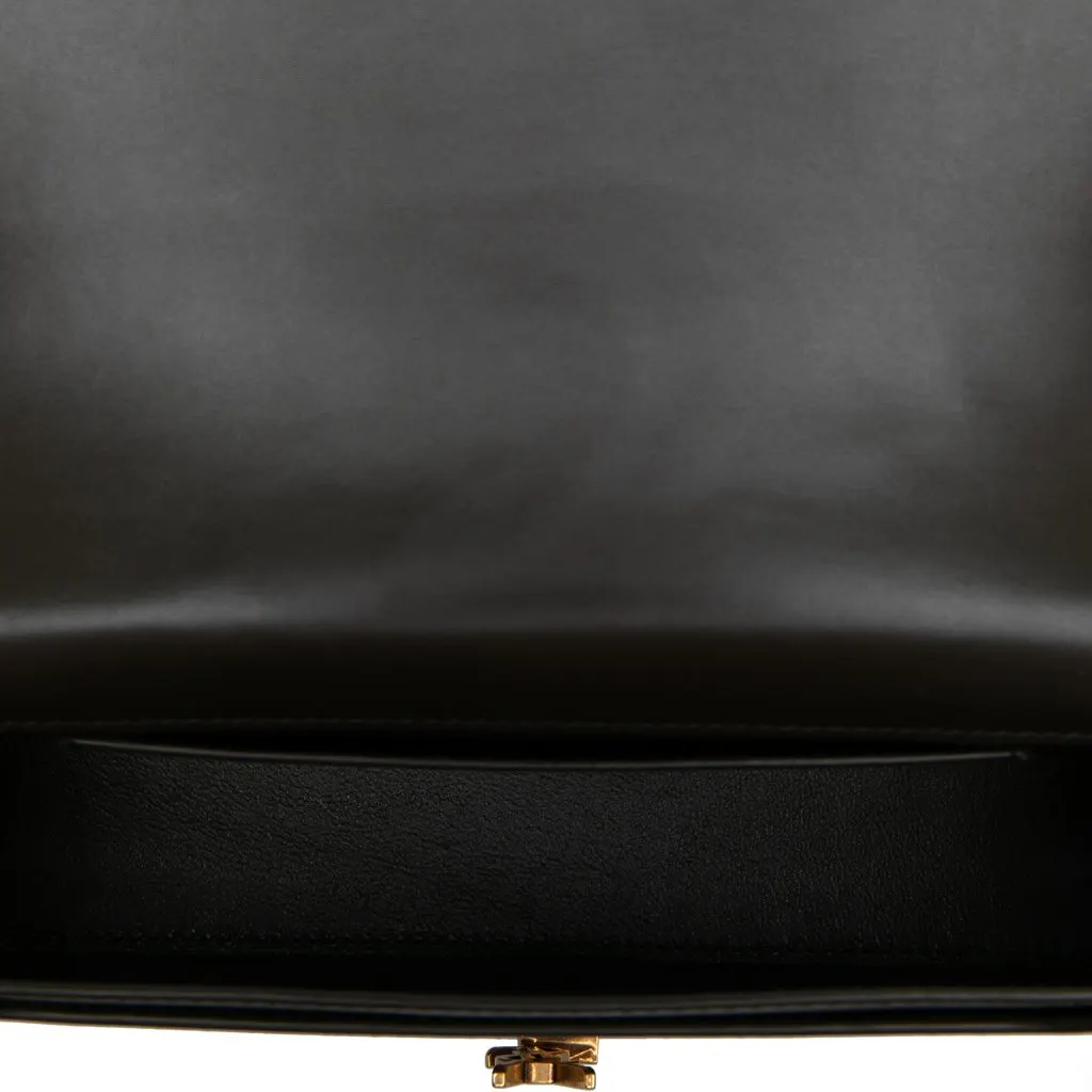 Saint Laurent Mini Calfskin Monogram Voltaire Shoulder Bag Brown Leather Very good - Model View