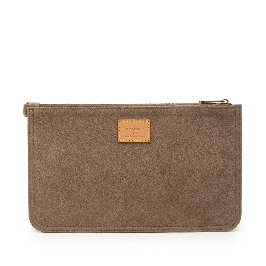 Louis Vuitton Suede Aurelia GM Pouch Brown Leather Very good - Front View