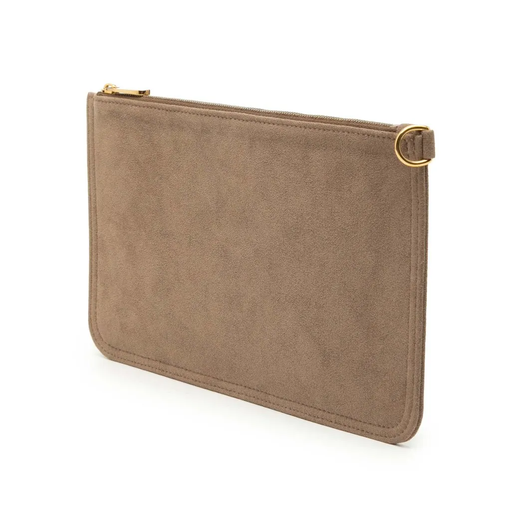 Louis Vuitton Suede Aurelia GM Pouch Brown Leather Very good - Back View