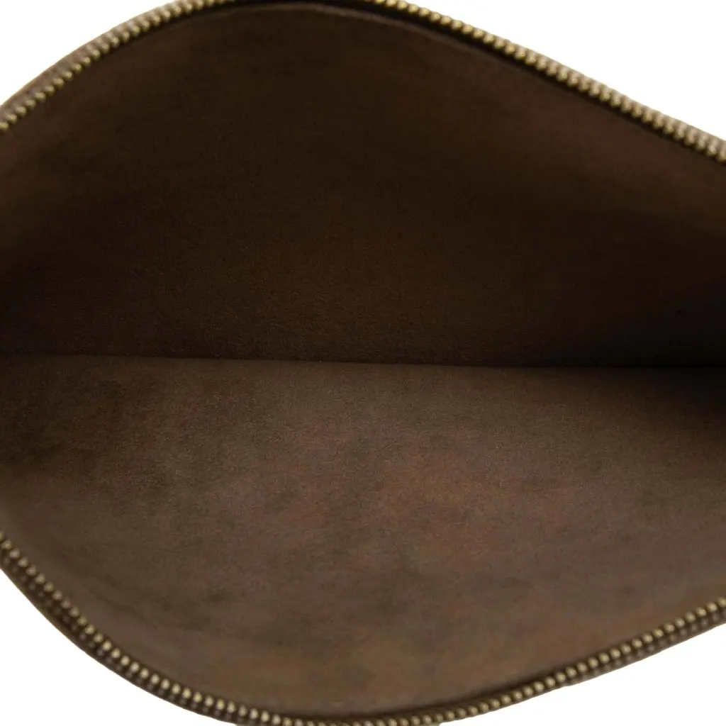 Louis Vuitton Suede Aurelia GM Pouch Brown Leather Very good - Model View