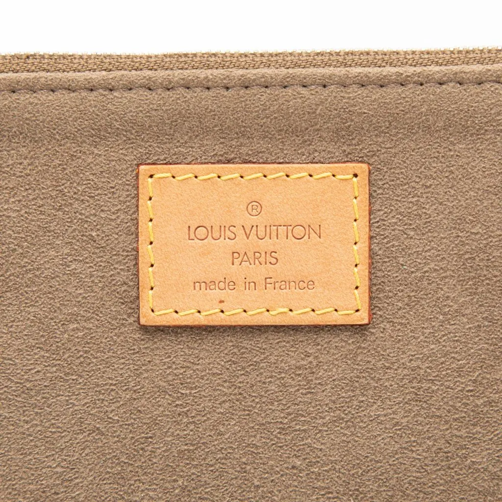 Louis Vuitton Suede Aurelia GM Pouch Brown Leather Very good - Box View