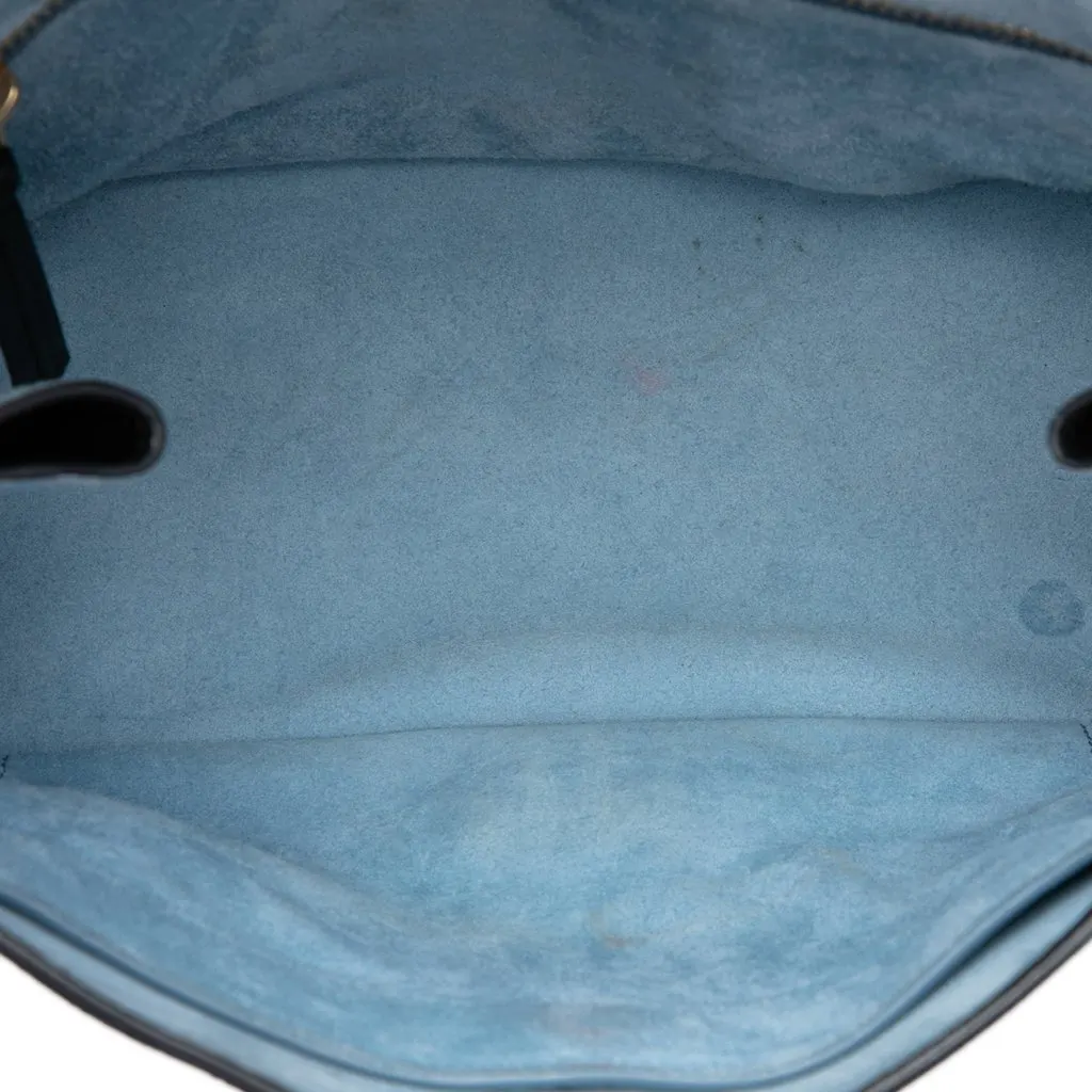 Prada Multicolore Glace Calf and Suede Patchwork Etiquette Satchel MultiColor Leather Very good - Model View