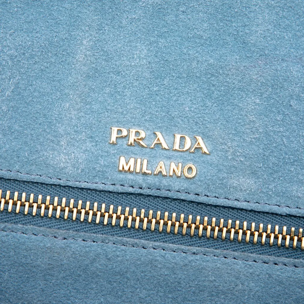 Prada Multicolore Glace Calf and Suede Patchwork Etiquette Satchel MultiColor Leather Very good - Box View