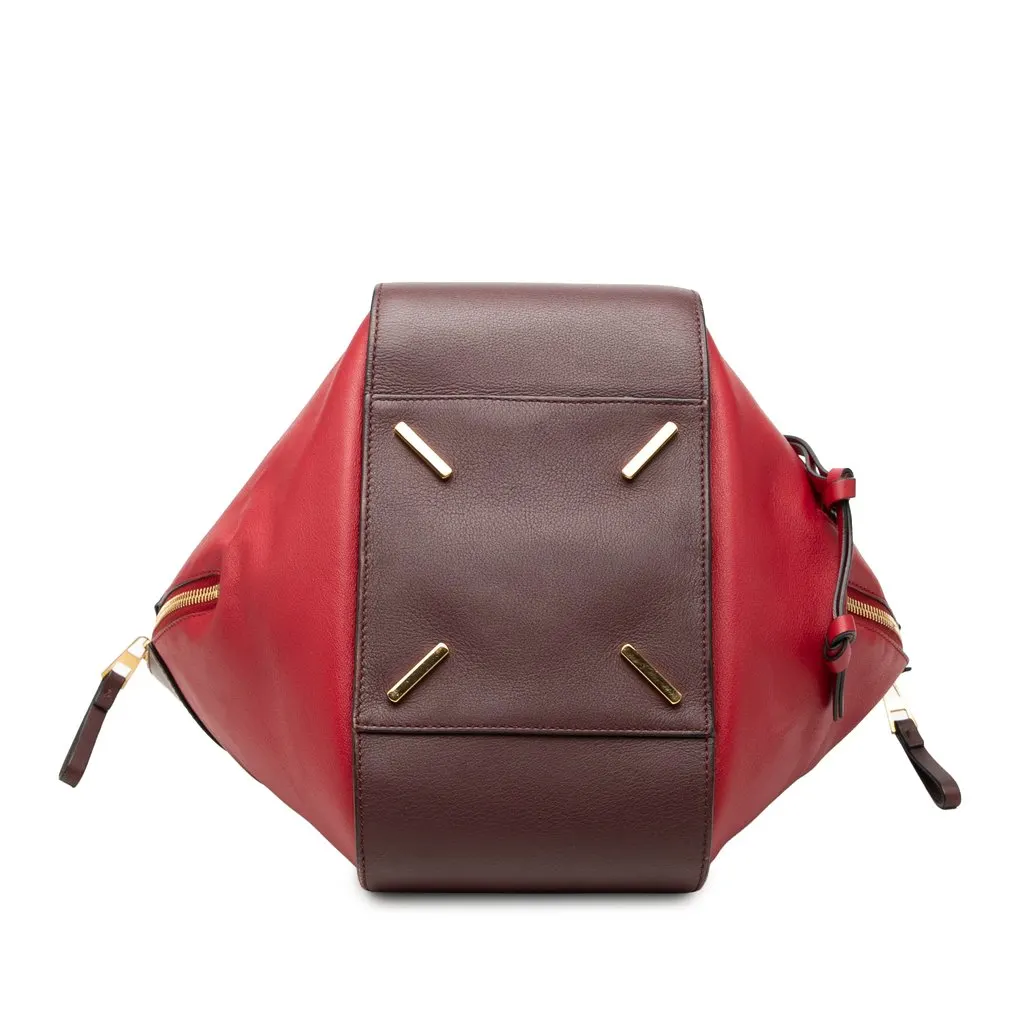 Loewe Small Bicolor Calfskin Hammock Bag Red Leather Very good - Inside View