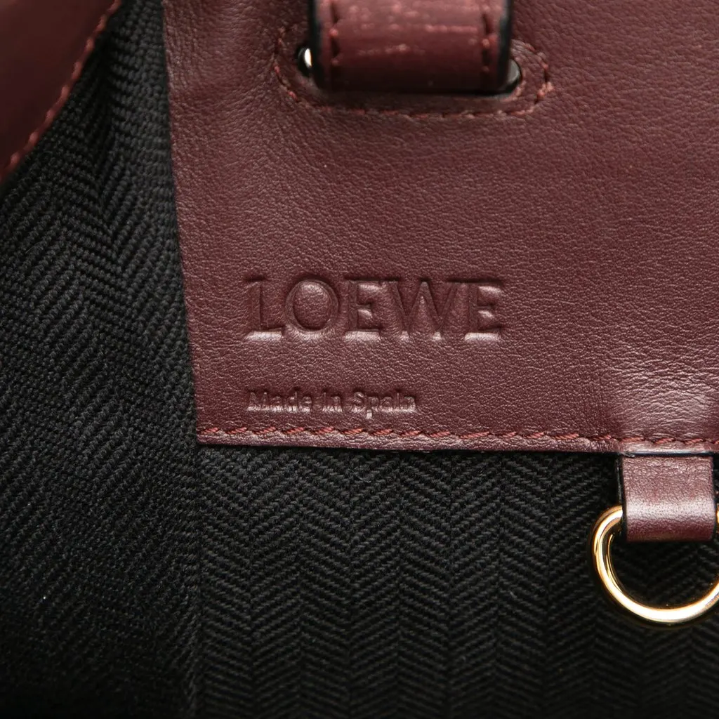Loewe Small Bicolor Calfskin Hammock Bag Red Leather Very good - Box View