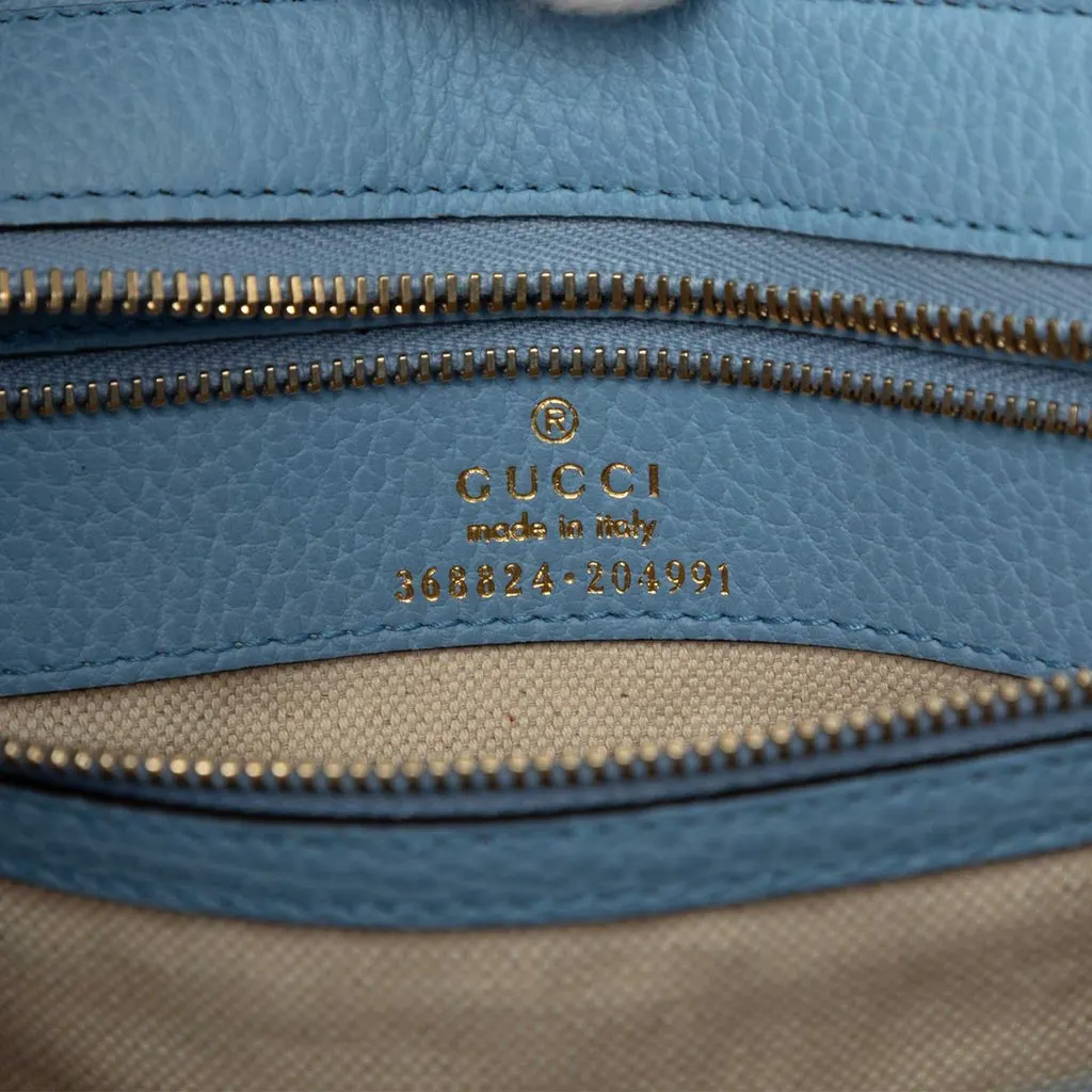 Gucci Leather Swing Convertible Tote Brown Leather Very good - Box View