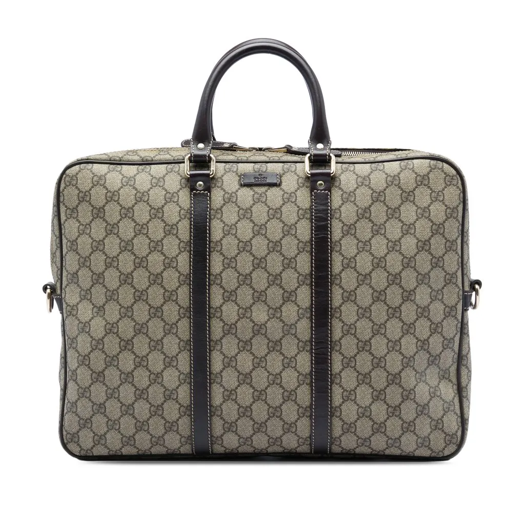 Gucci GG Supreme Business Bag Beige Very good - Front View