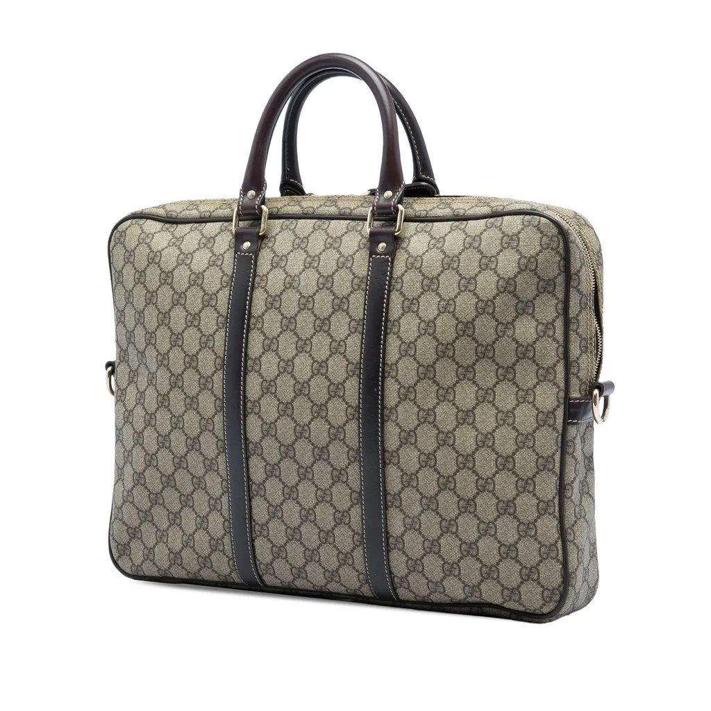 Gucci GG Supreme Business Bag Beige Very good - Back View