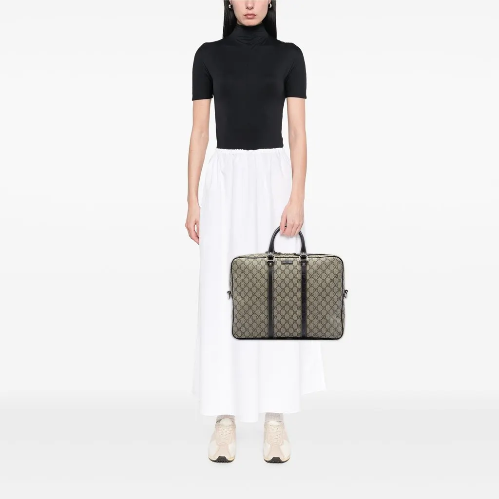 Gucci GG Supreme Business Bag Beige Very good - Box View