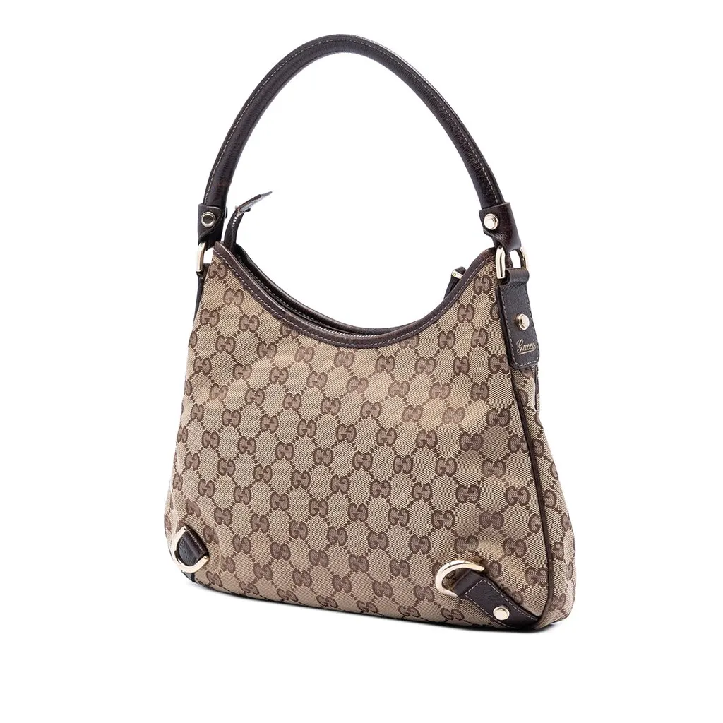 Gucci GG Canvas Abbey D Ring Shoulder Bag Beige Very good - Back View