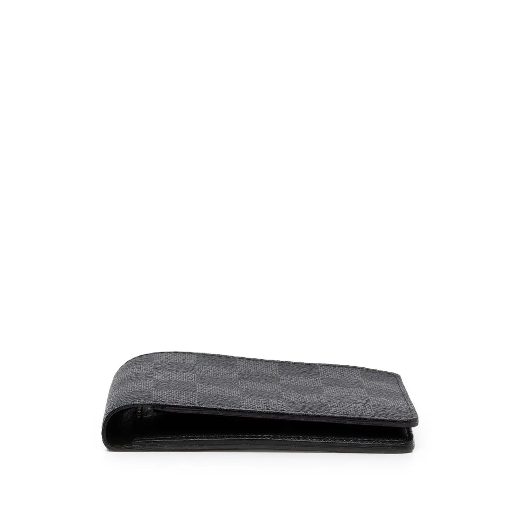 Louis Vuitton Damier Graphite Multiple Wallet Black Canvas Good - Inside View