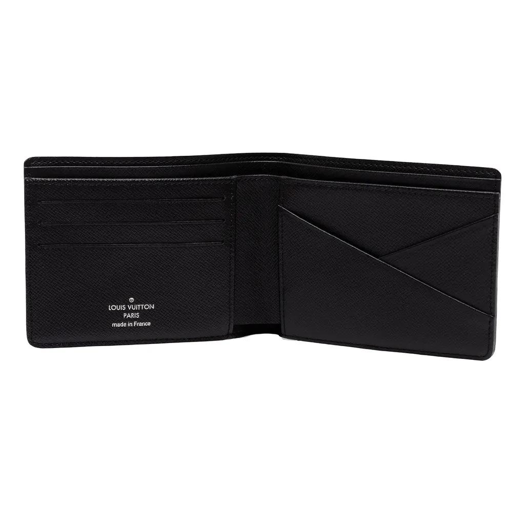 Louis Vuitton Damier Graphite Multiple Wallet Black Canvas Good - Model View