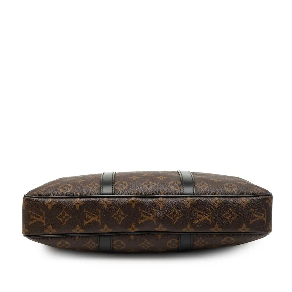 Louis Vuitton Monogram Macassar Porte Documents Jour Brown Very good - Inside View