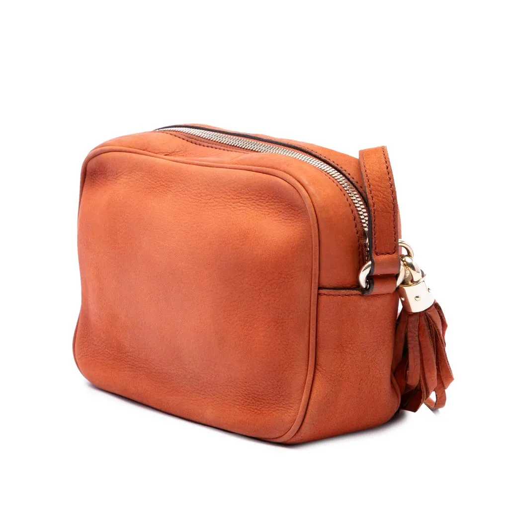 Gucci Nubuck Soho Disco Crossbody Orange Leather Very good - Back View