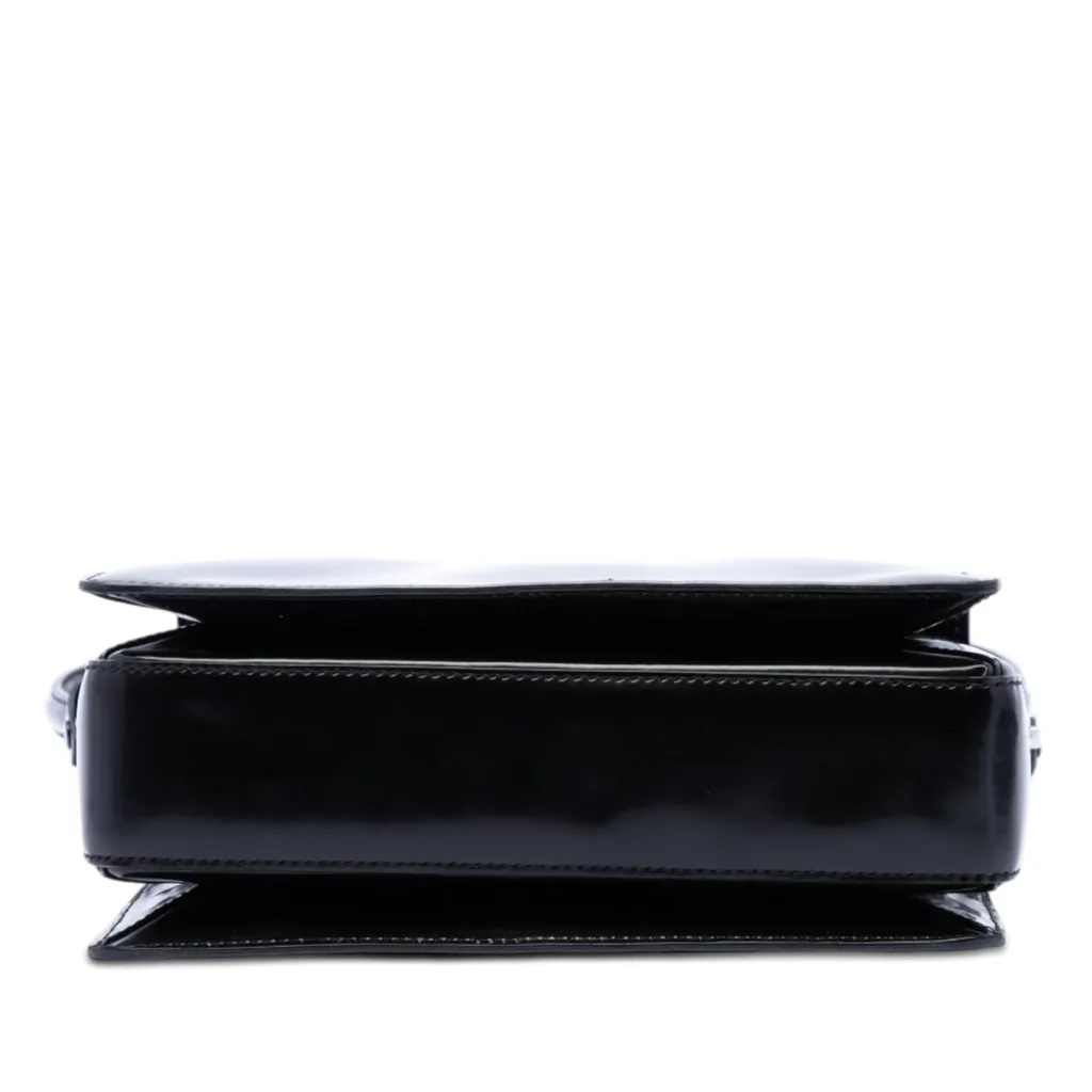 Prada Patent Leather Turnlock Satchel Black Leather Very good - Inside View