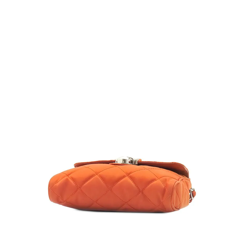 Prada Impuntu Tessuto Chain Crossbody Orange Polyamide Good - Inside View