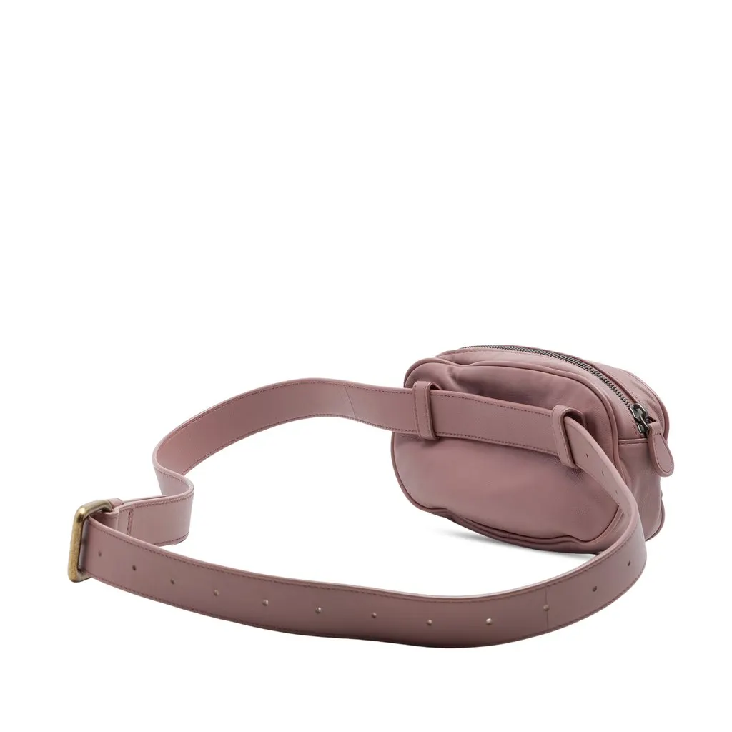 Bottega Veneta Nappa Intrecciato Belt Bag Pink Leather Very good - Back View