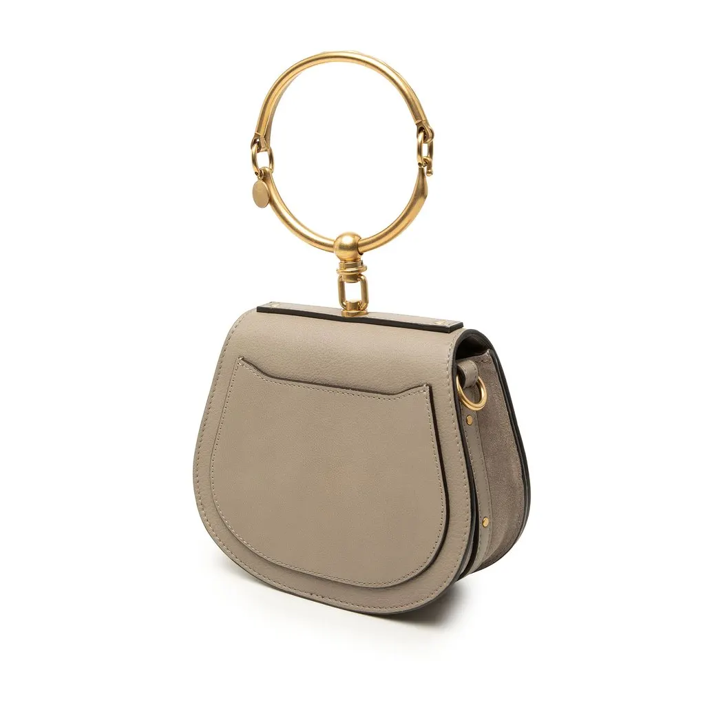 Chloé Small Leather Nile Bracelet Satchel Brown Leather Very good - Back View