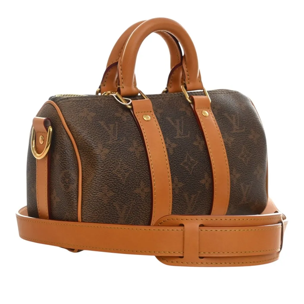Louis Vuitton Monogram Dust Keepall Bandouliere 25 Brown Canvas Very good - Back View