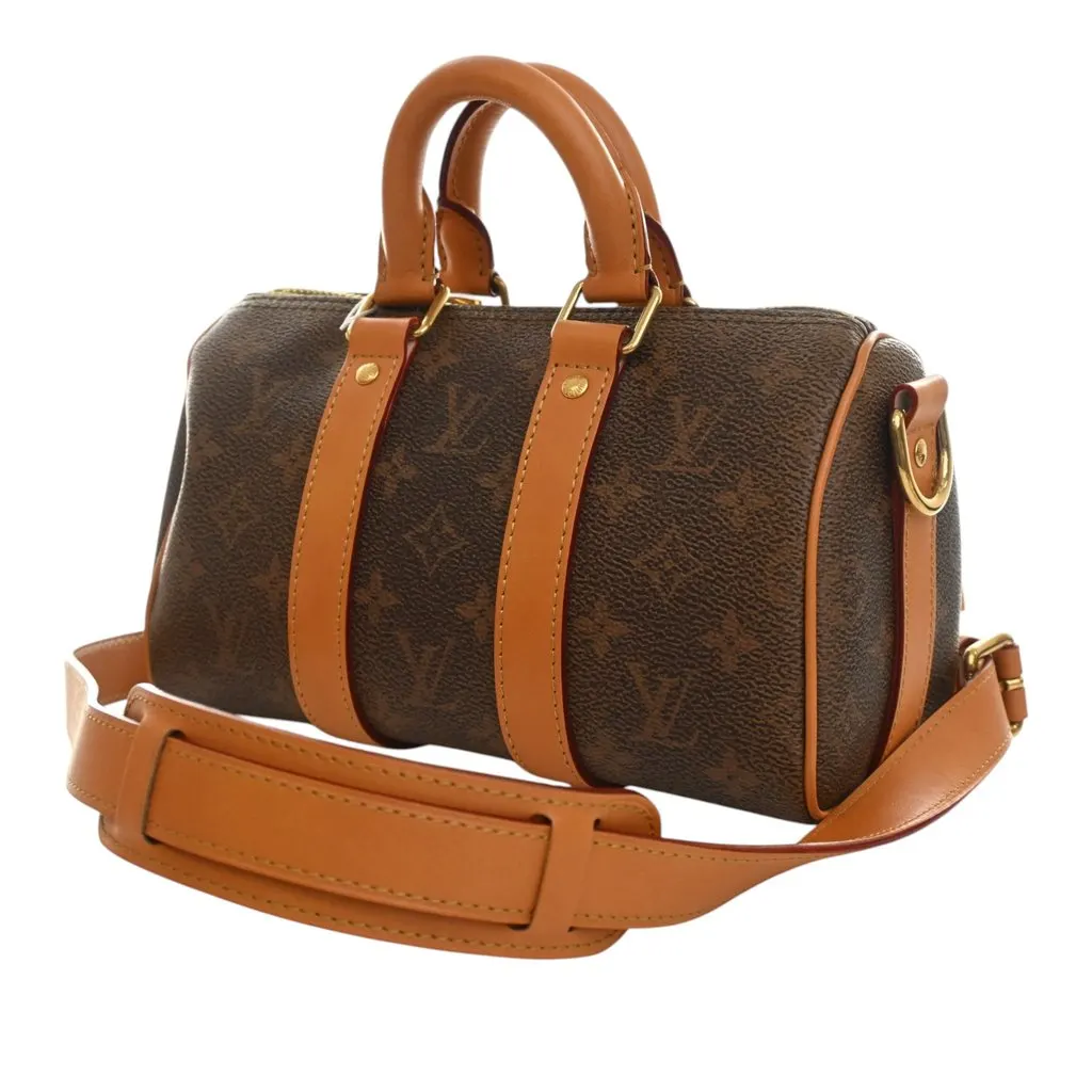 Louis Vuitton Monogram Dust Keepall Bandouliere 25 Brown Canvas Very good - Inside View