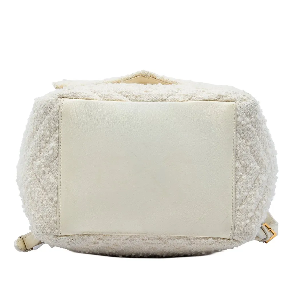 Saint Laurent Chevron Tweed Monogram Joe Backpack White Very good - Inside View