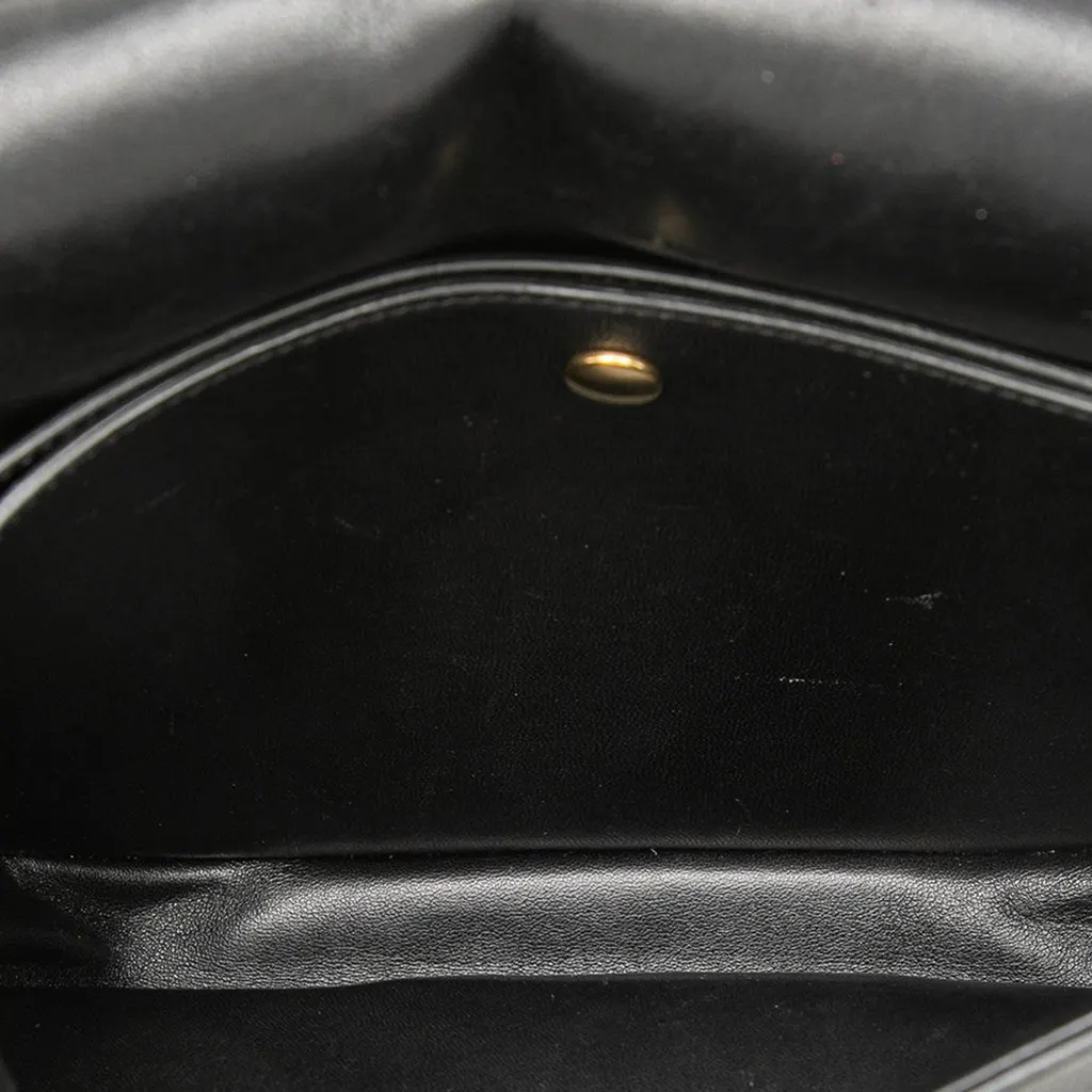 Celine Medium Grained Calfskin Trotteur Crossbody Black Leather Very good - Model View