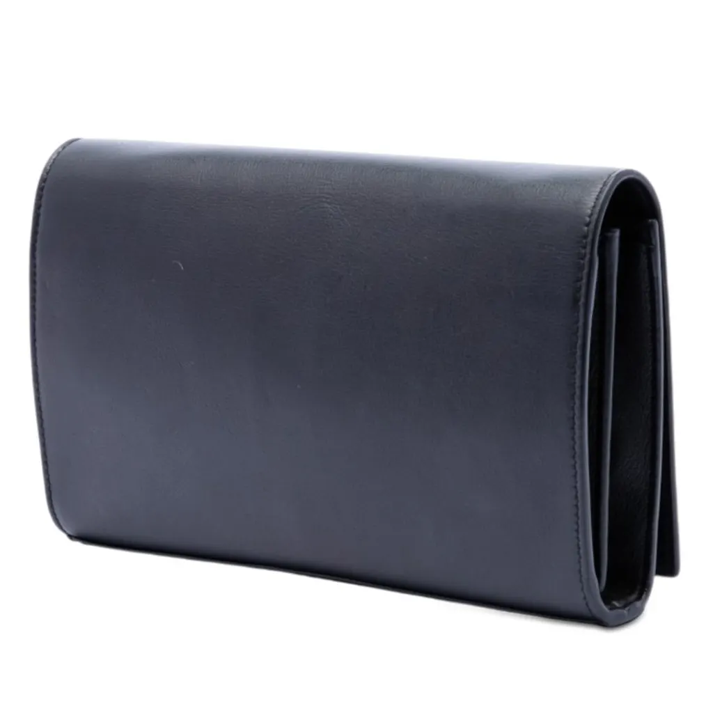Saint Laurent Medium Calfskin Monogram Heart Studded Kate Crossbody Black Leather Very good - Back View