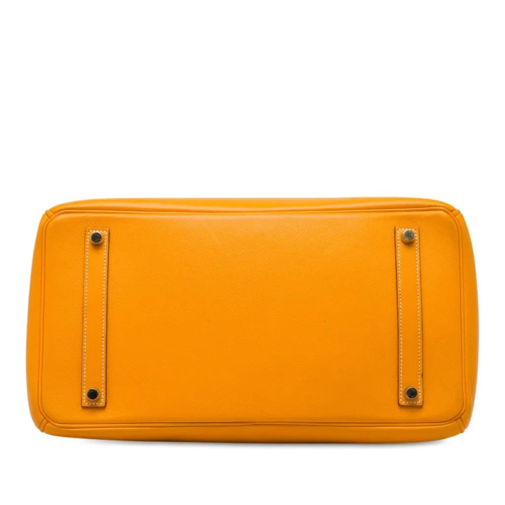 Hermès Epsom Candy Birkin Retourne 35 Yellow Leather Very good - Inside View