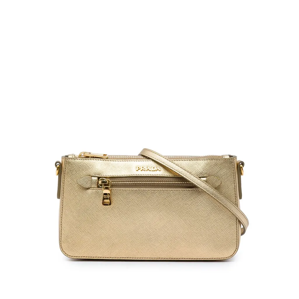 Prada Saffiano Lux Front Pocket Crossbody
