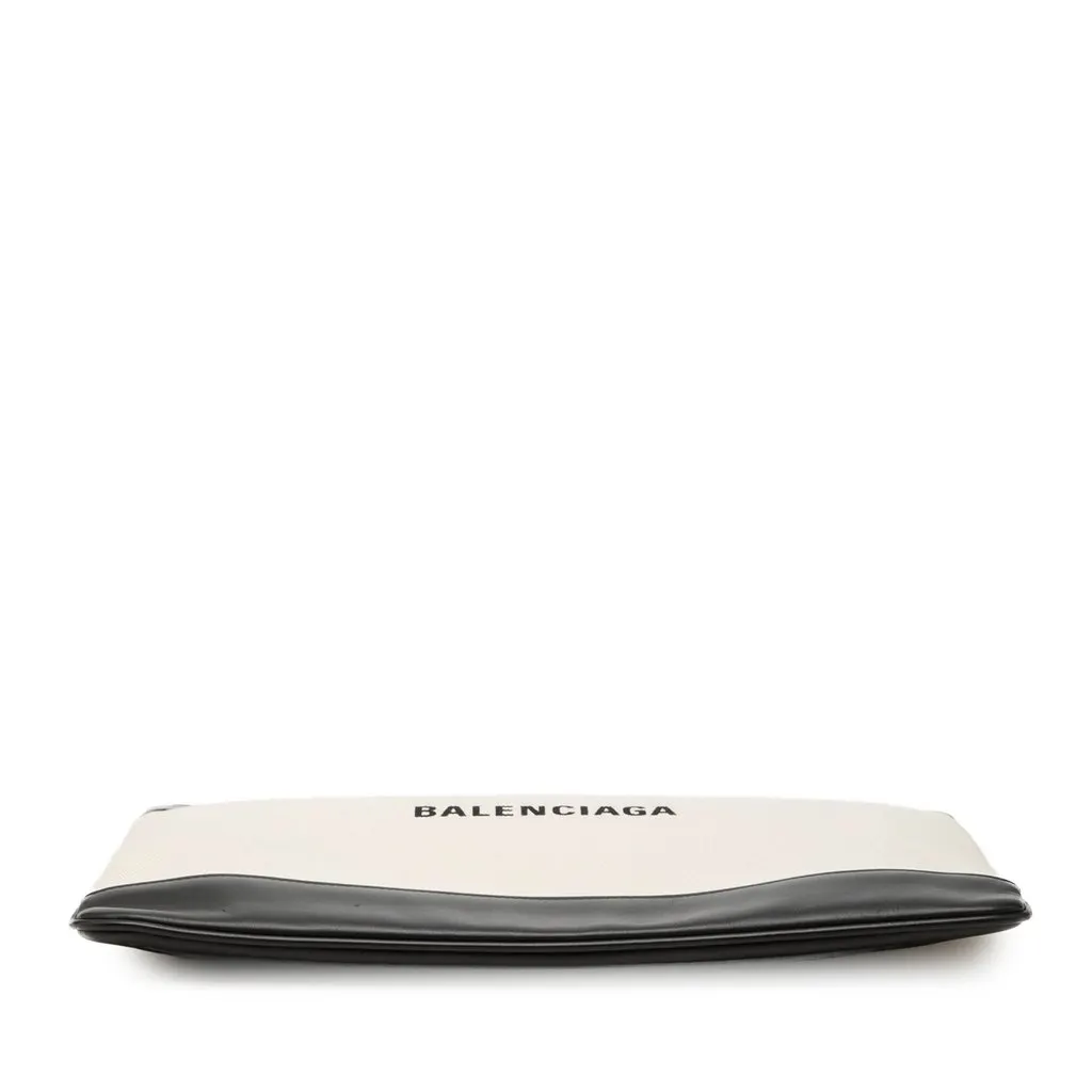 Balenciaga Canvas Navy Clip Clutch M Brown Canvas Very good - Inside View