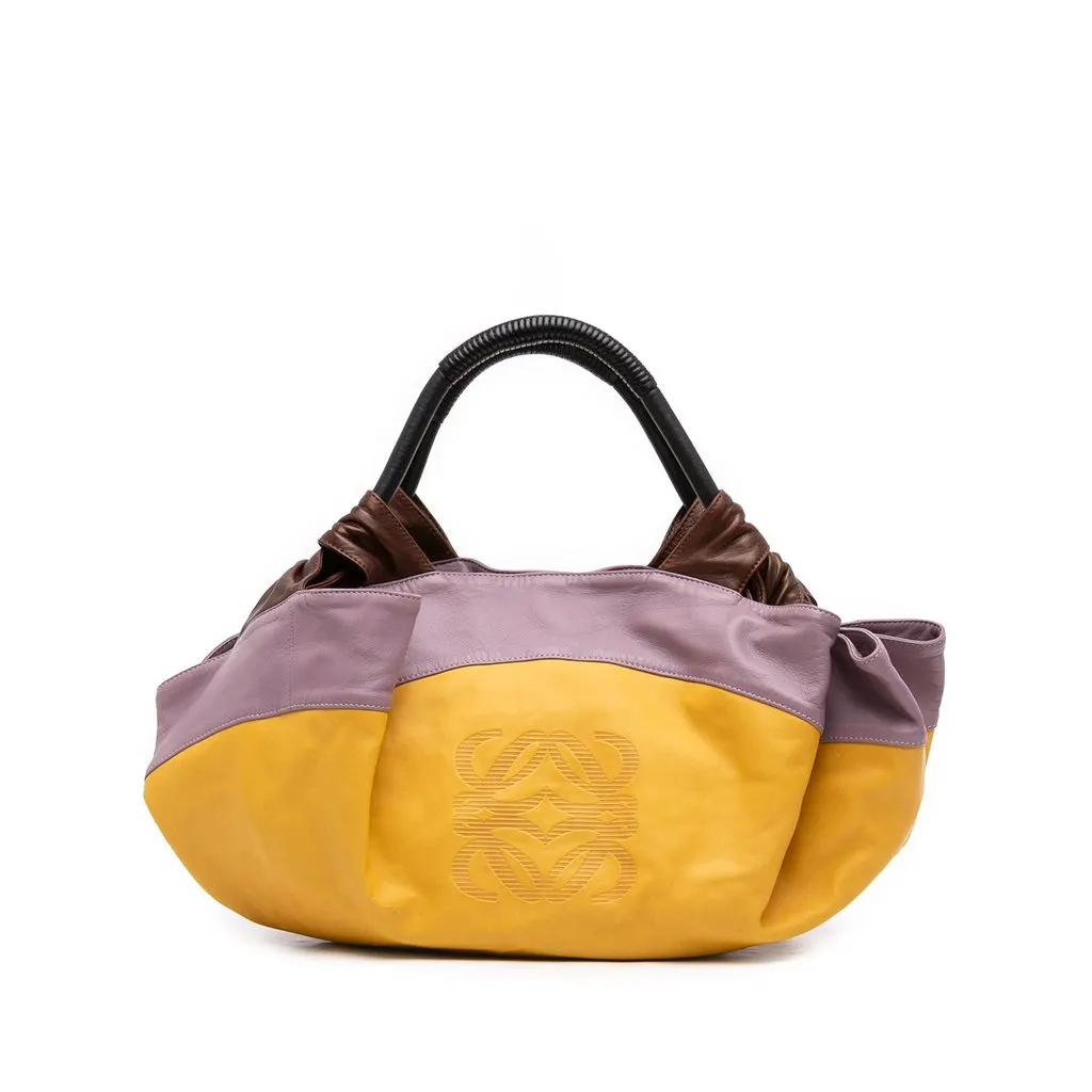LOEWE Multicolor Nappa Aire Yellow Leather Good - Front View