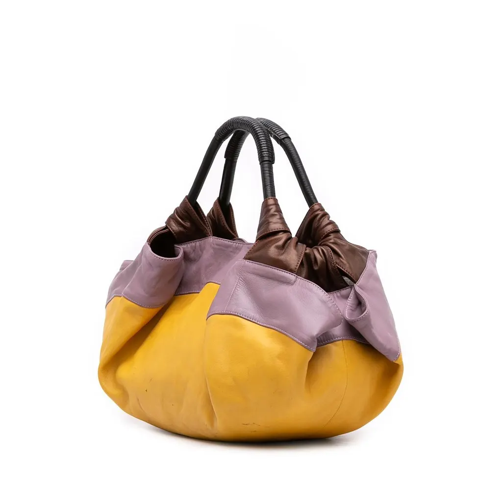 LOEWE Multicolor Nappa Aire Yellow Leather Good - Back View