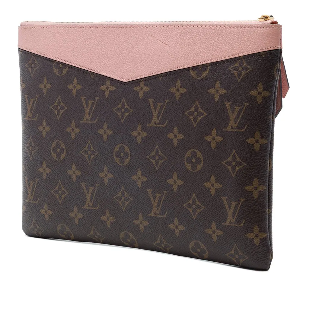 Louis Vuitton Monogram Daily Pouch Brown Canvas Very good - Back View
