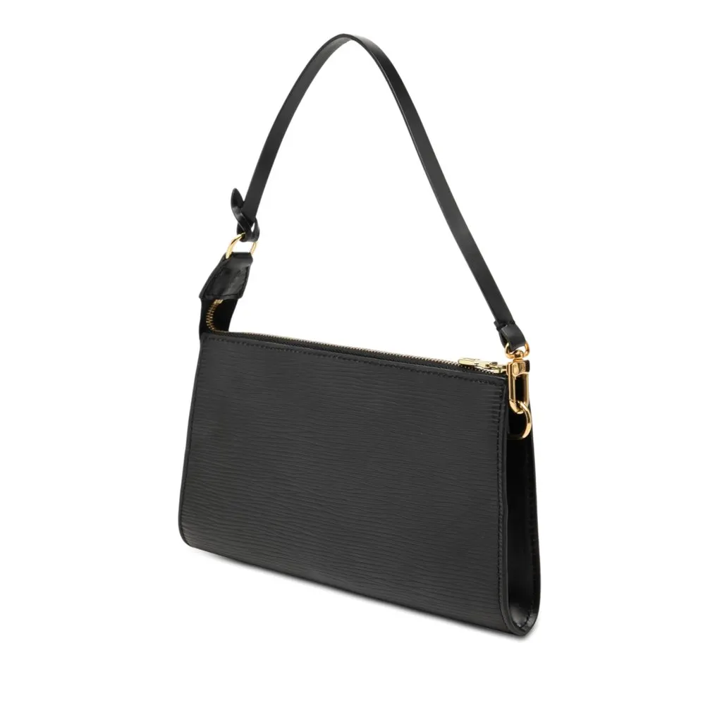 Louis Vuitton Epi Pochette Accessoires Black Leather Good - Back View