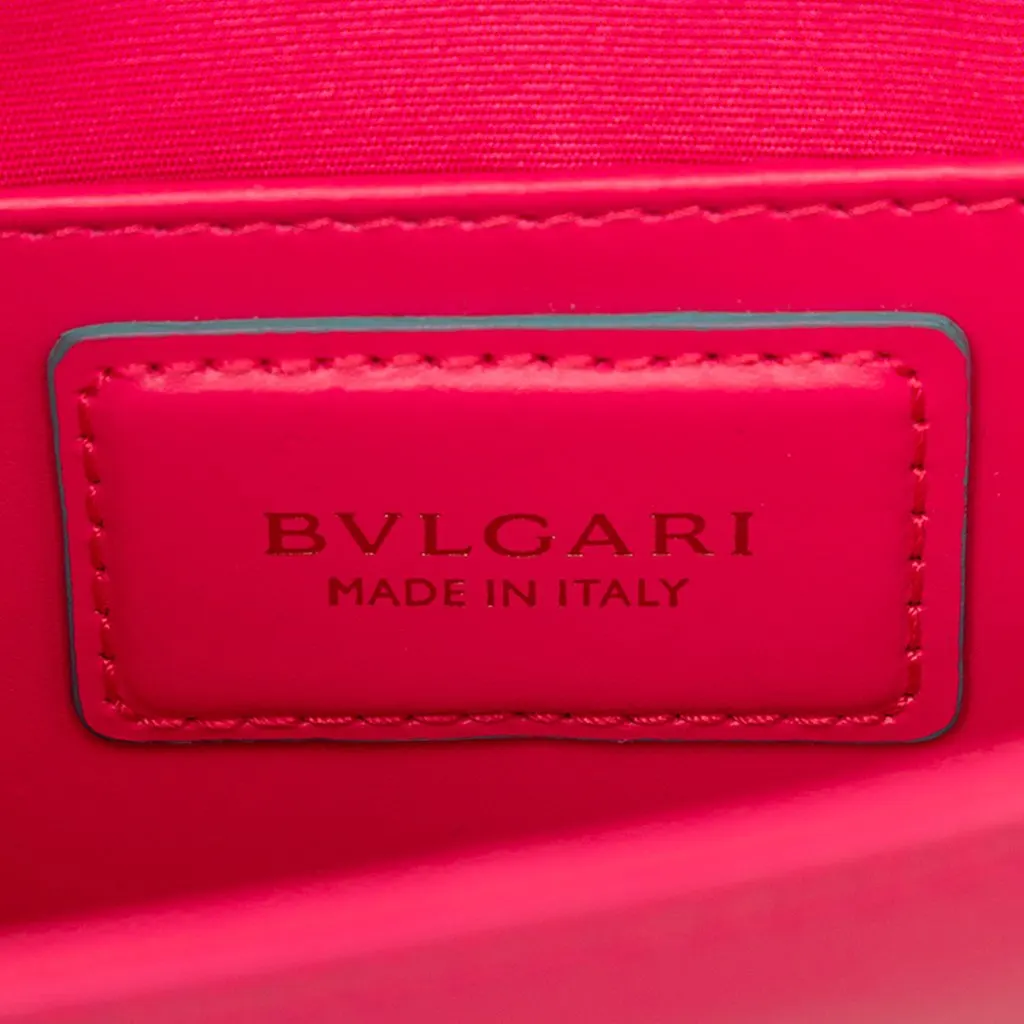 Bvlgari Small Leather Square Serpenti Forever Chain Crossbody Pink Leather Very good - Box View