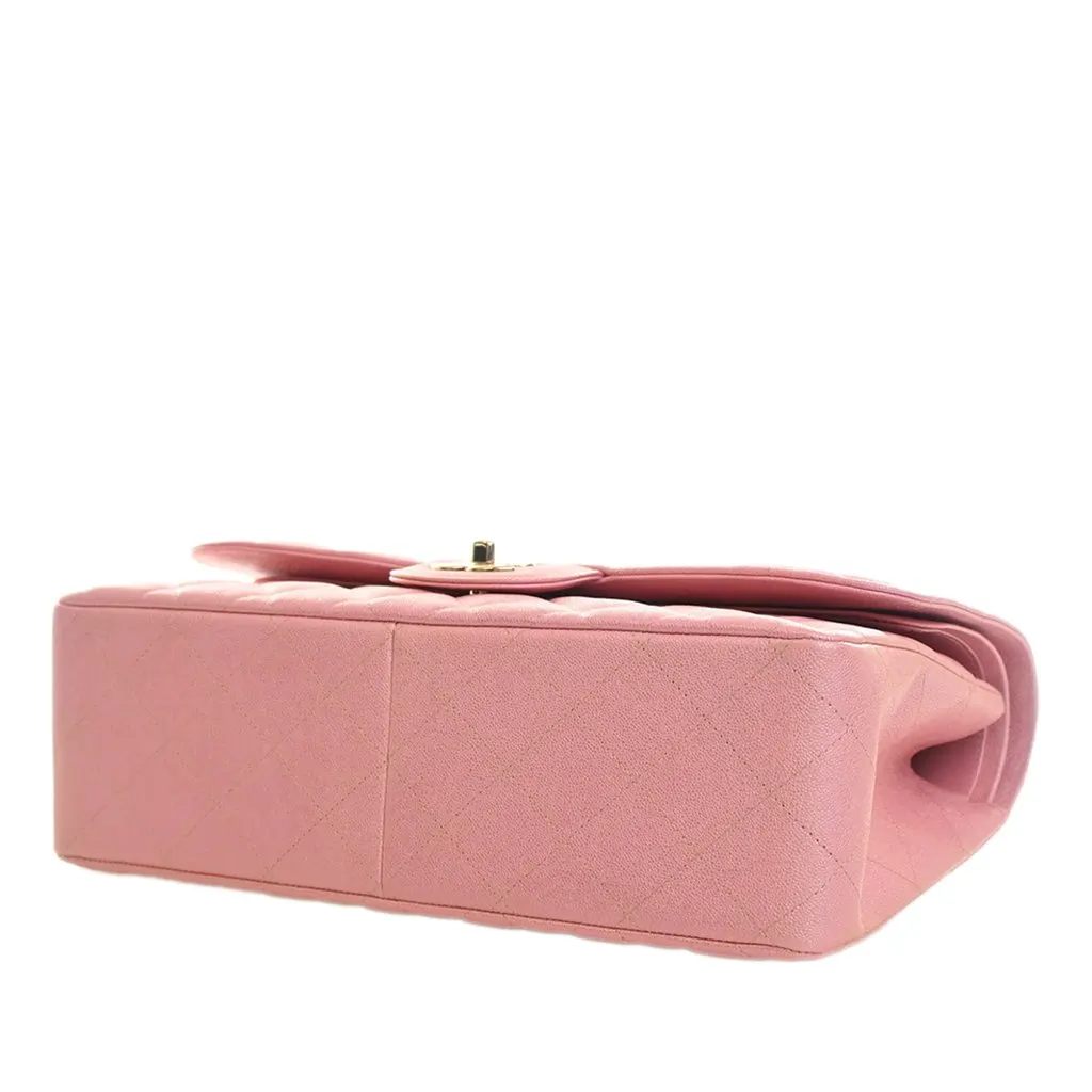 Chanel Jumbo Classic Iridescent Caviar Double Flap Pink Leather Very good - Box View