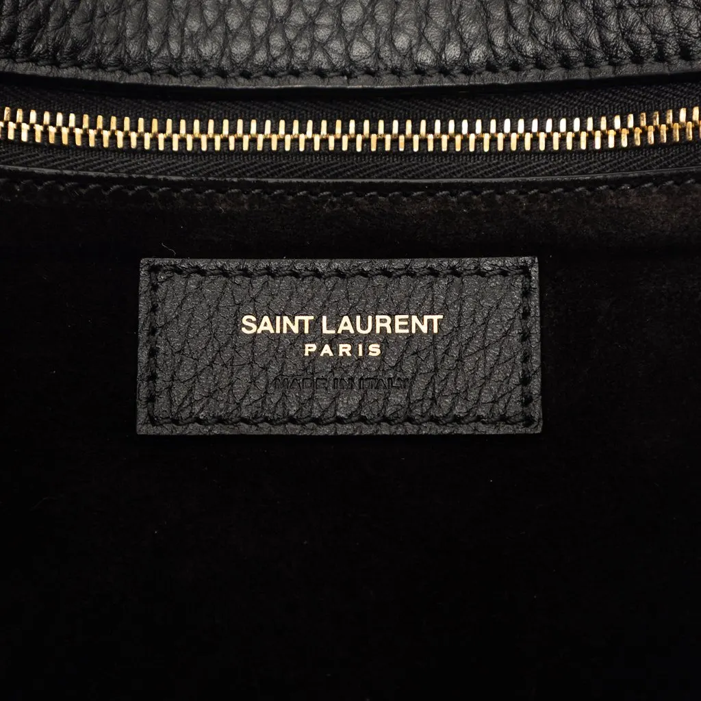 Saint Laurent Grained Deerskin Le 5 a 7 Bea Tote Black Leather Very good - Box View