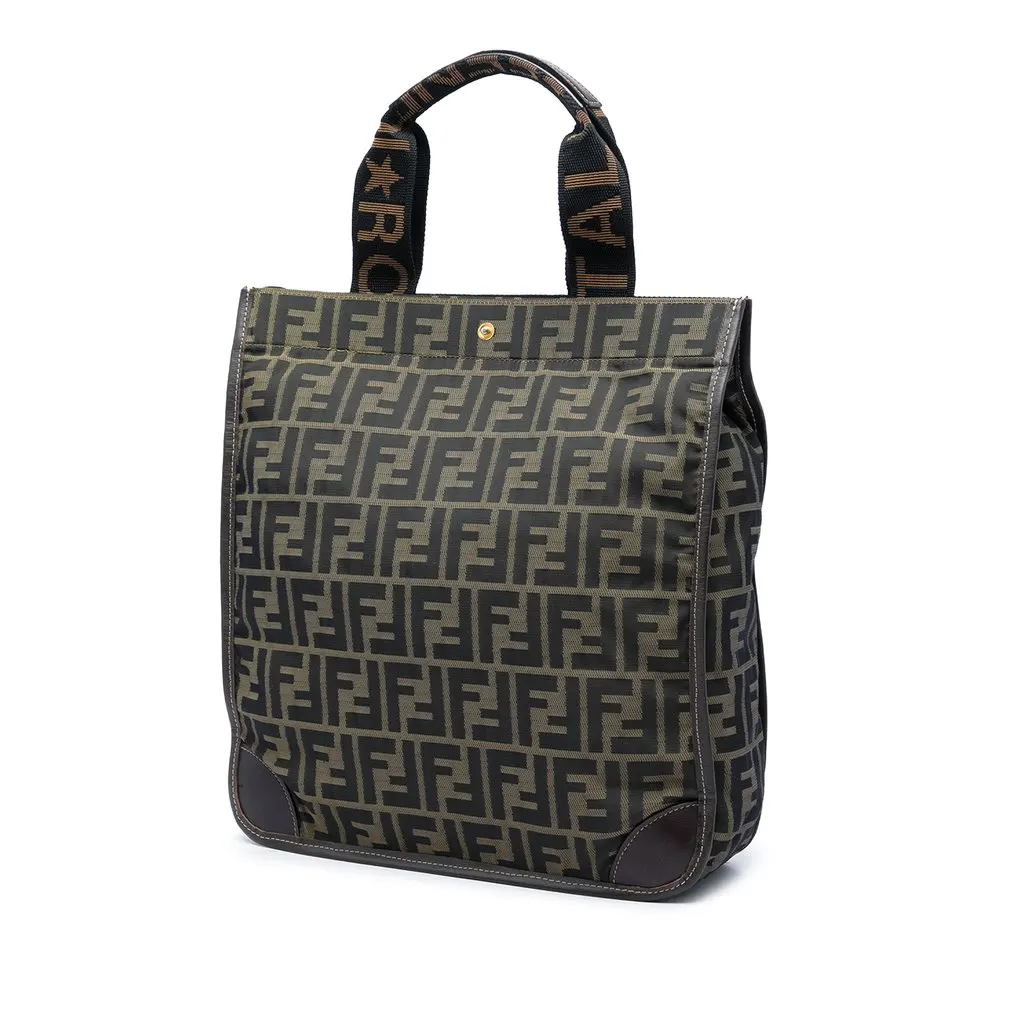 Fendi Zucca Canvas Foldable Tote Brown Very good - Back View