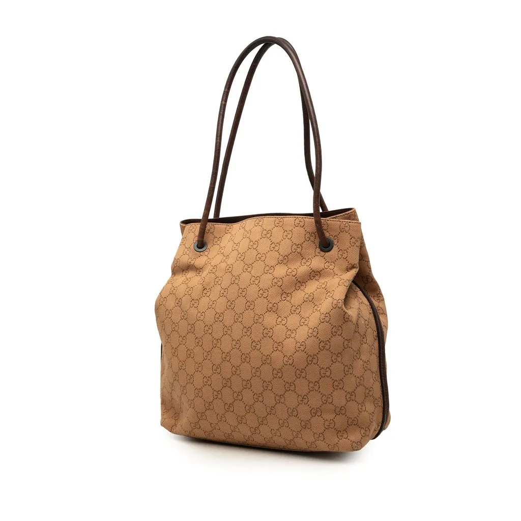 Gucci GG Canvas Gifford Tote Brown Very good - Back View