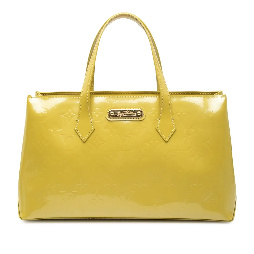 Louis Vuitton Monogram Vernis Wilshire PM Yellow Leather Very good - Front View