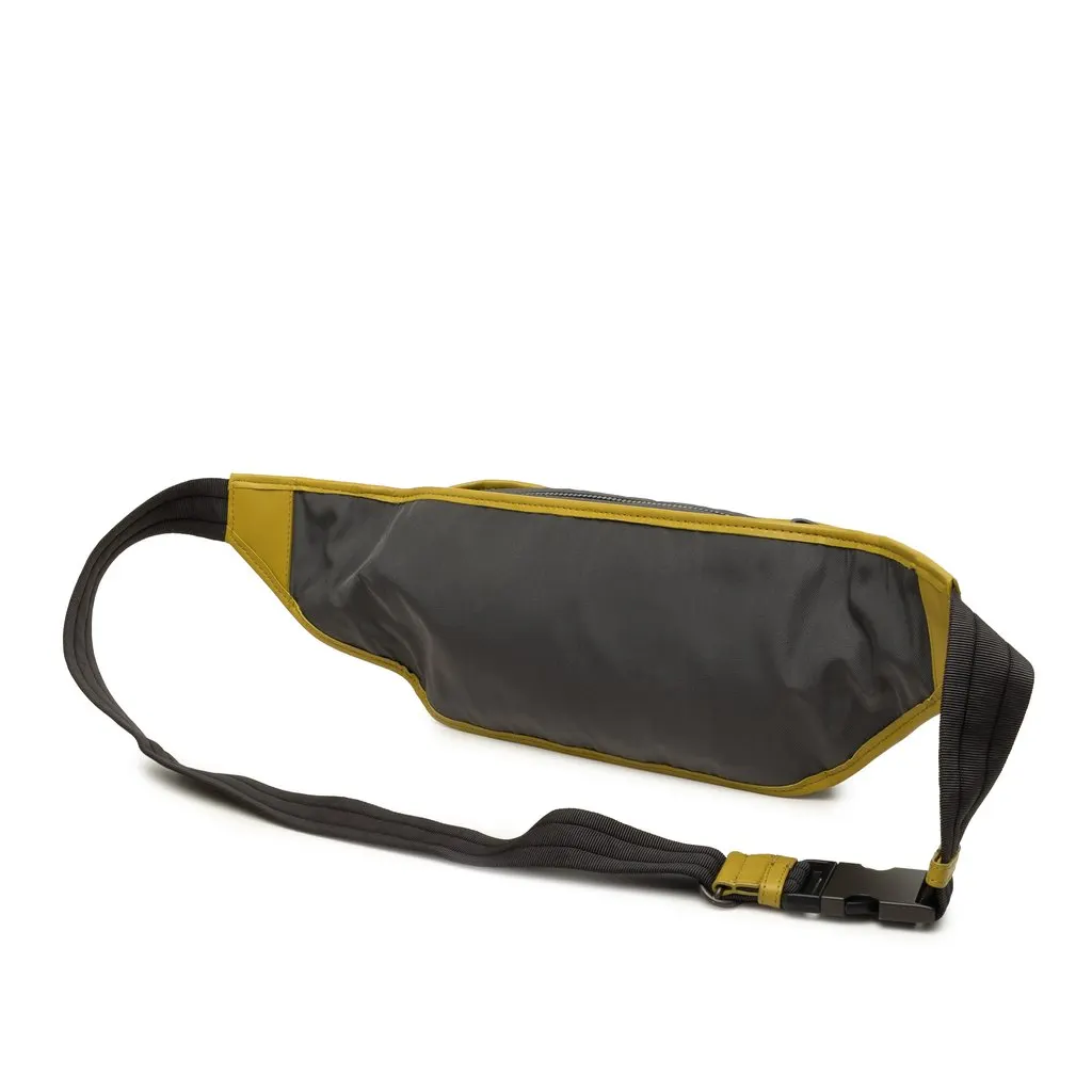 Bottega Veneta Nappa Intrecciato Trimmed Nylon Rudder Belt Bag Grey Polyamide Good - Back View