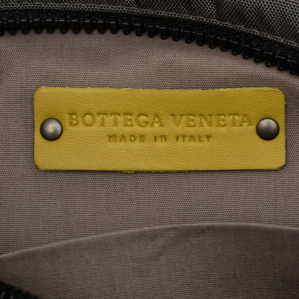 Bottega Veneta Nappa Intrecciato Trimmed Nylon Rudder Belt Bag Grey Polyamide Good - Box View