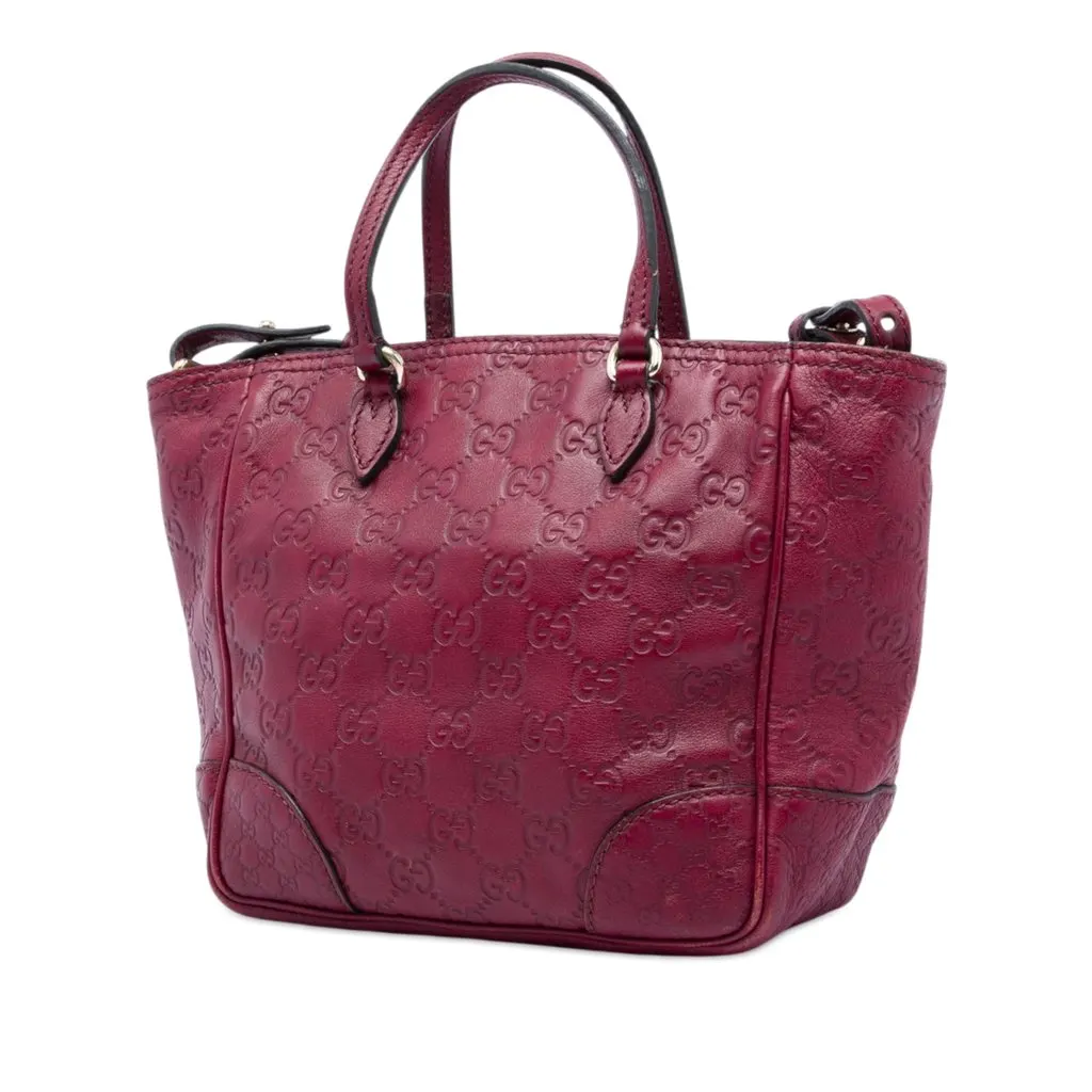 Gucci Small Guccissima Bree Satchel Red Leather Very good - Back View