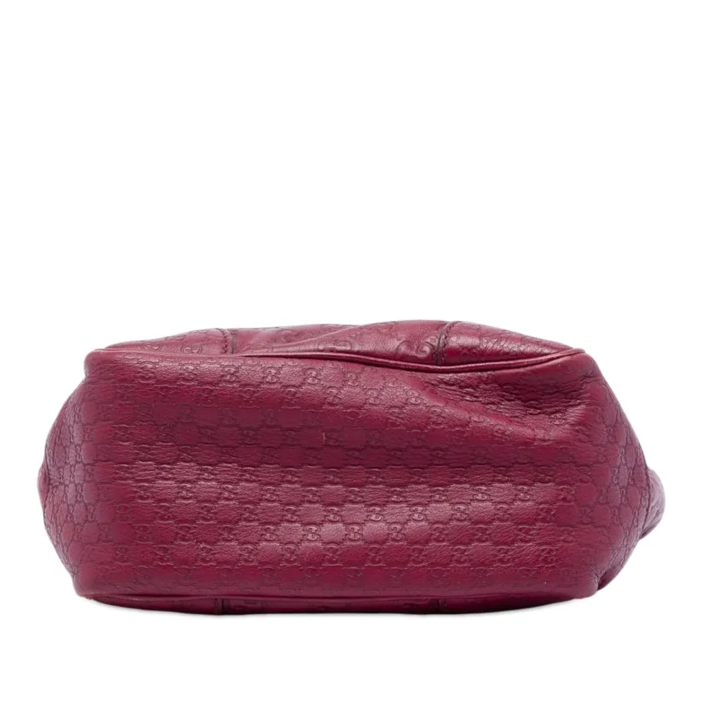 Gucci Small Guccissima Bree Satchel Red Leather Very good - Inside View