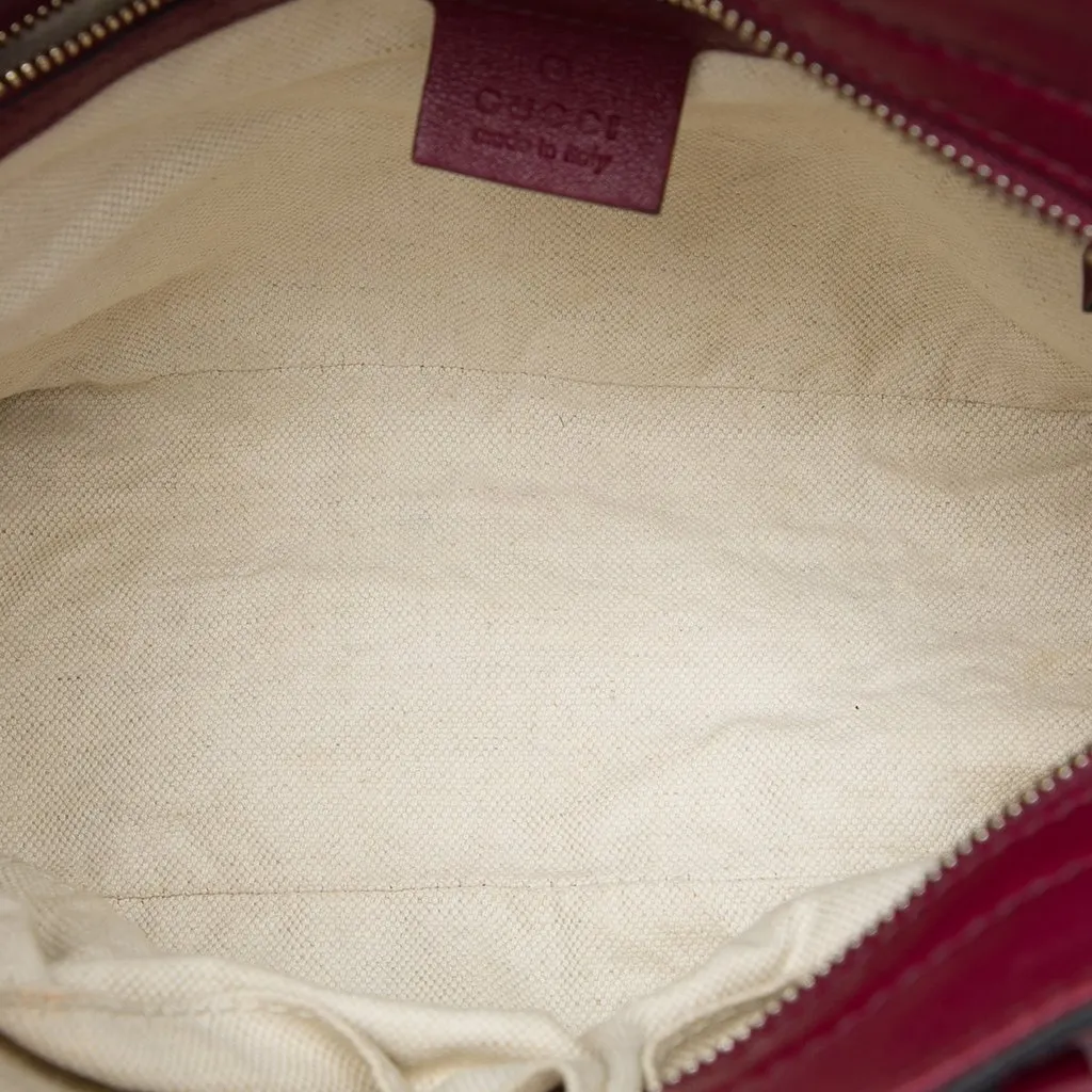 Gucci Small Guccissima Bree Satchel Red Leather Very good - Model View