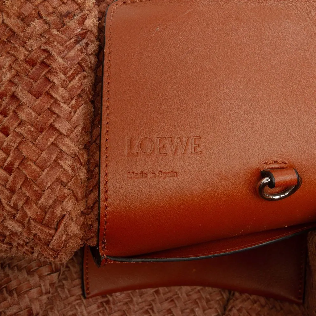 LOEWE Medium Woven Calfskin Hammock Satchel Brown Leather Very good - Model View